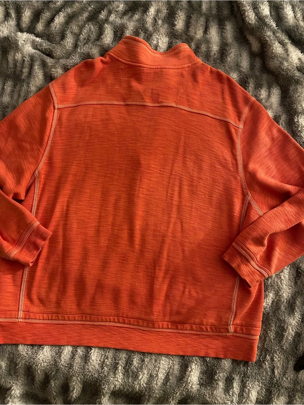 Tommy Bahama Montego Bay Textured Cotton Half Zip Pullover.